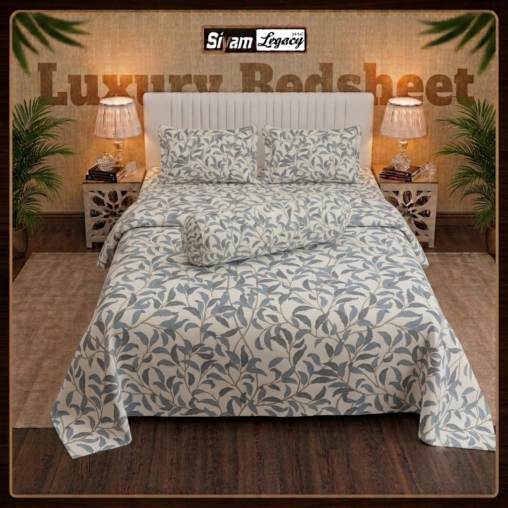 Botanical Breeze Bedsheet & Pillow Covers Set