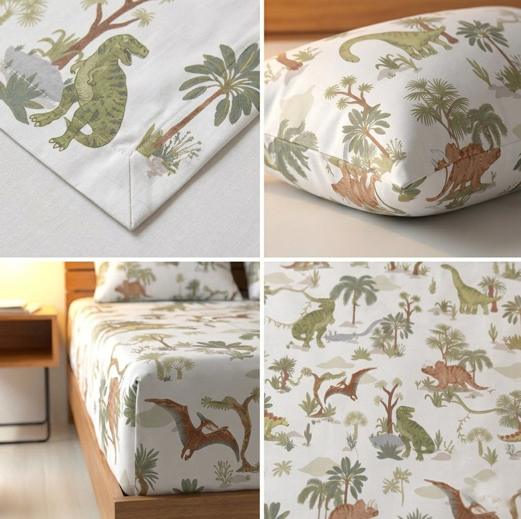 Jungle Dinosaur Export Luxury Bedsheet Set