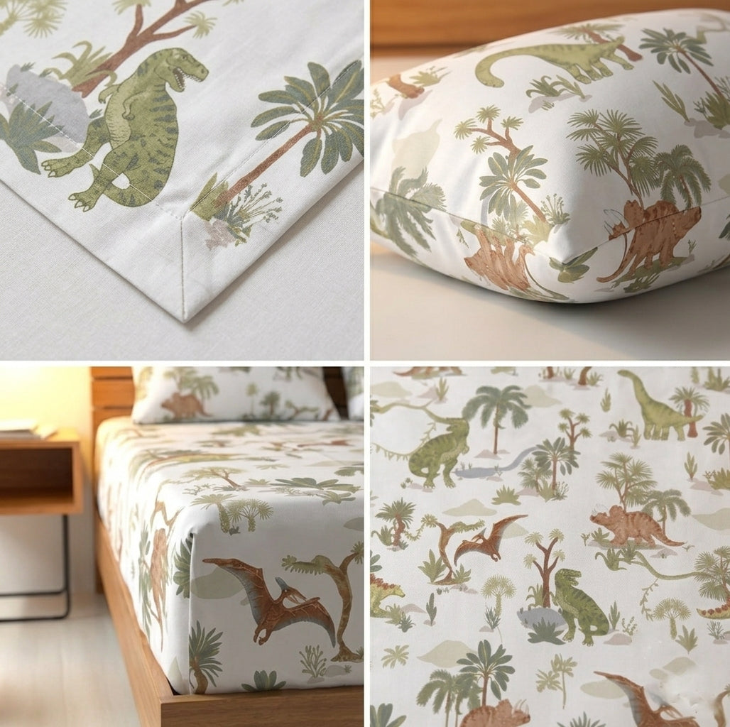 Jungle Dinosaur Export Luxury Bedsheet Set