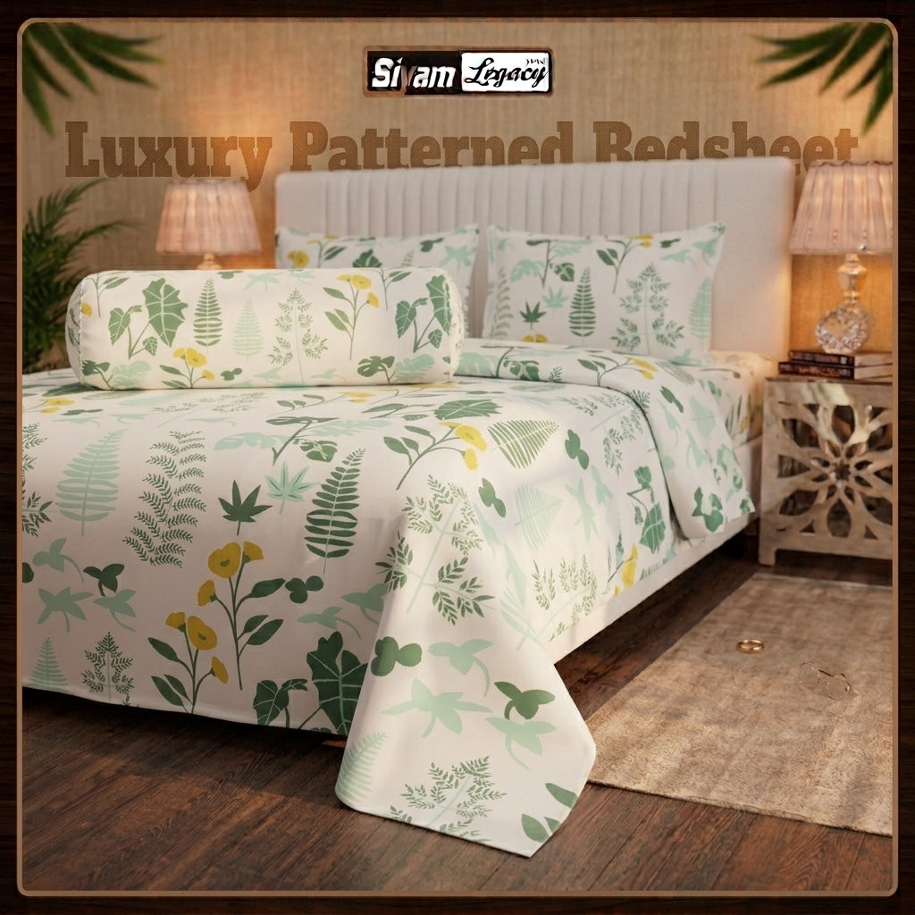 Floral Garden Bedsheet & Pillow Covers Set