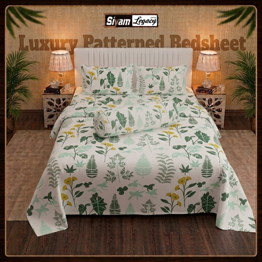 Floral Garden Bedsheet & Pillow Covers Set
