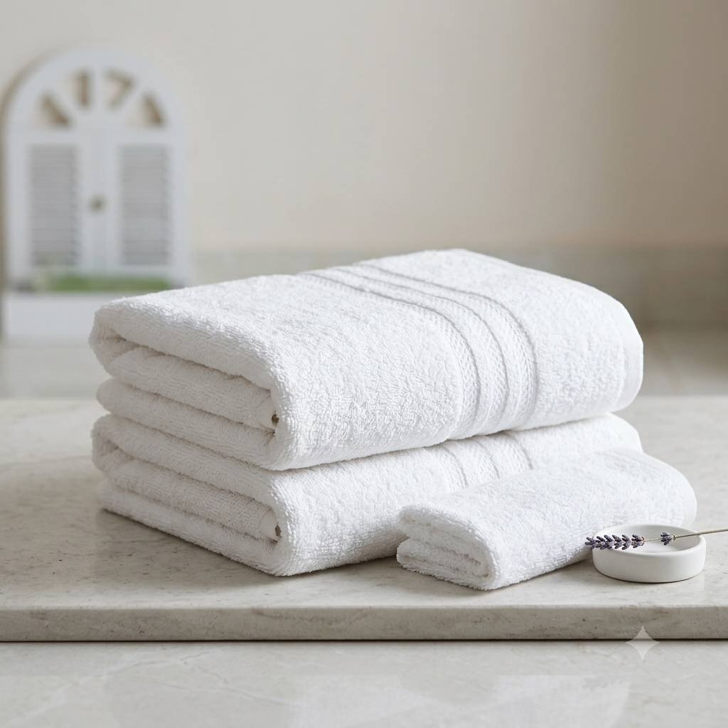 White Luxury Cotton Bath Towel (35 X 60 Inch)