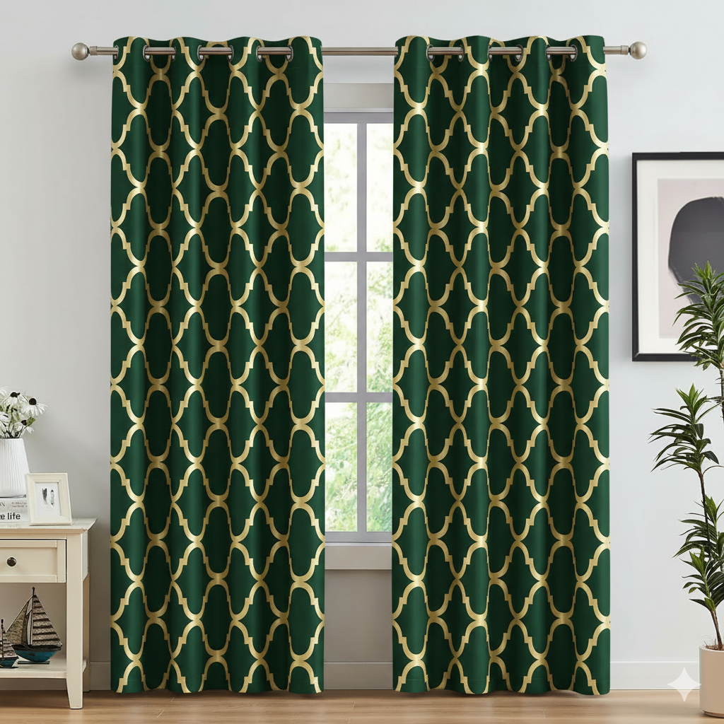 Imperial Gold Cotton Curtain