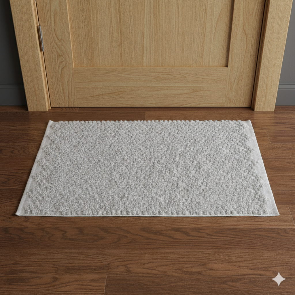 Soft Cotton Beige Door Mat (30 X 20 Inch)