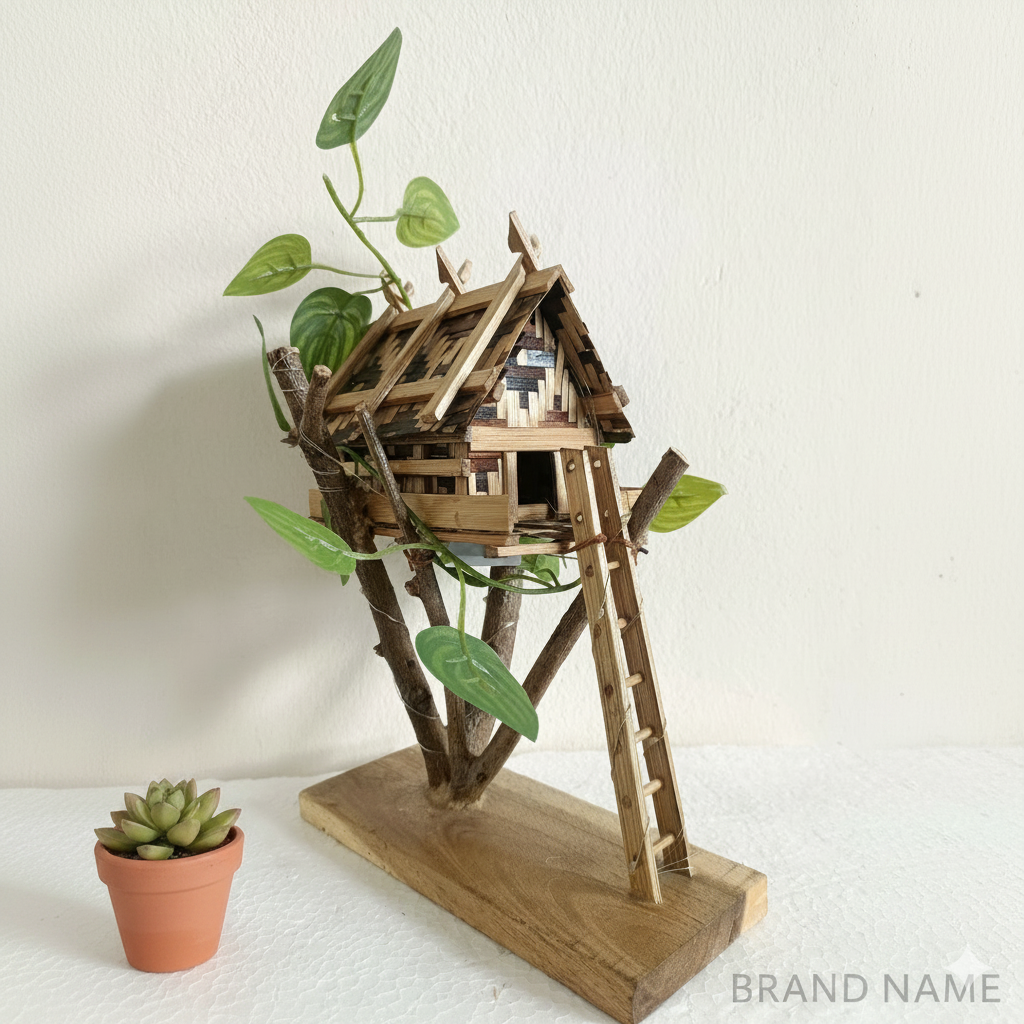 Decorative Bamboo House Showpiece
