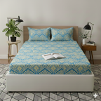 Cool Mint Twill Cotton King Size Bedsheet Set