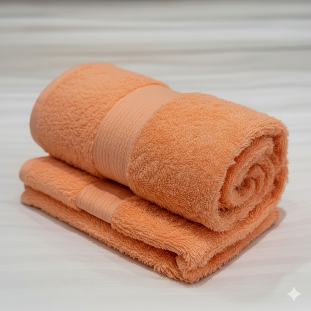 Bath Towel Peach Orange 27 X 54 Inch