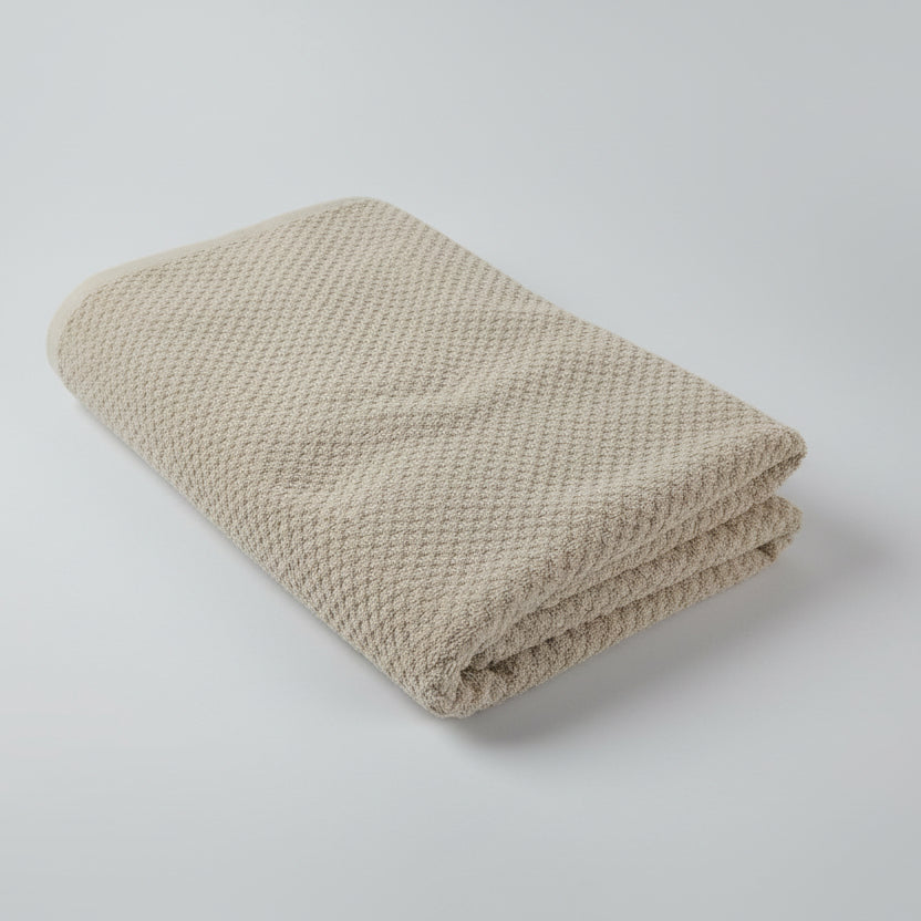 Beige Popcon Luxury Bath Sheet