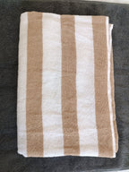 White-Brown Premuim Bath Towel (32 X 60 Inch)