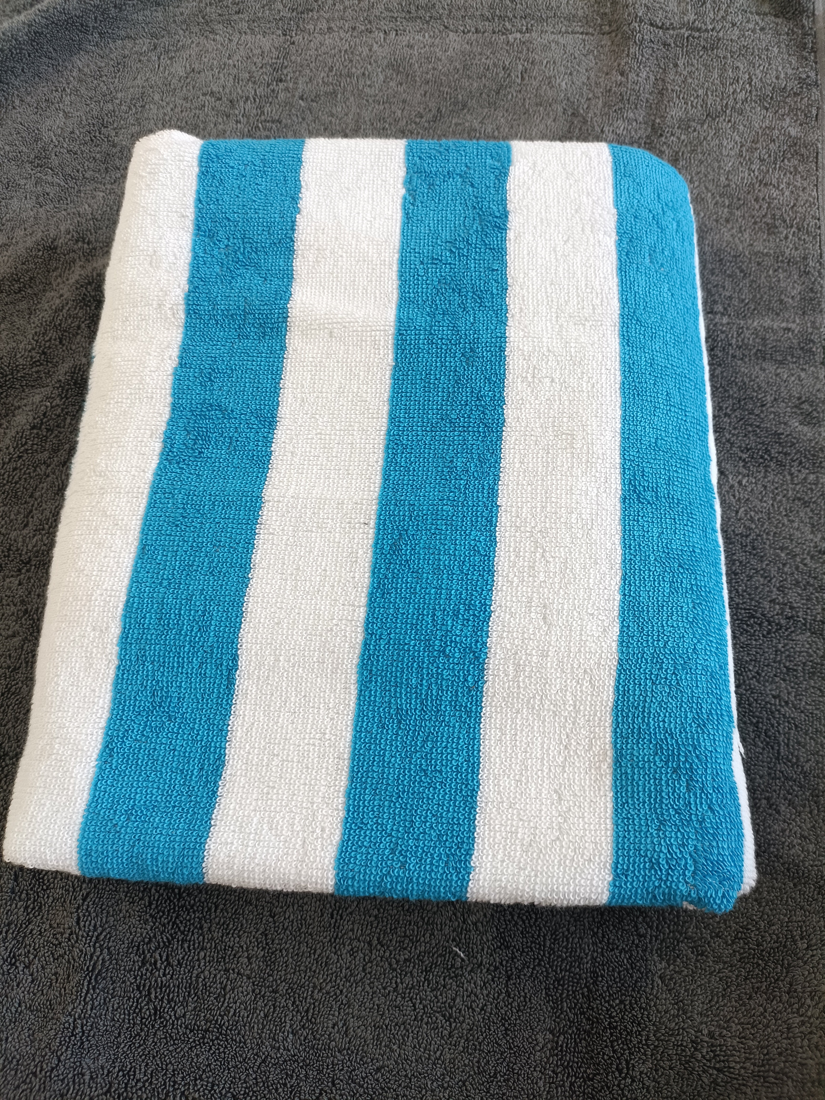 Blue-White Premium Bath Towel (30 X 70 Inch)