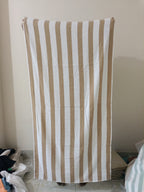 White-Brown Premuim Bath Towel (32 X 60 Inch)