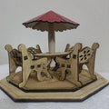 Wooden Coffee Table Set Showpiece
