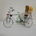 Hand Printed Metal Rickshaw Showpiece