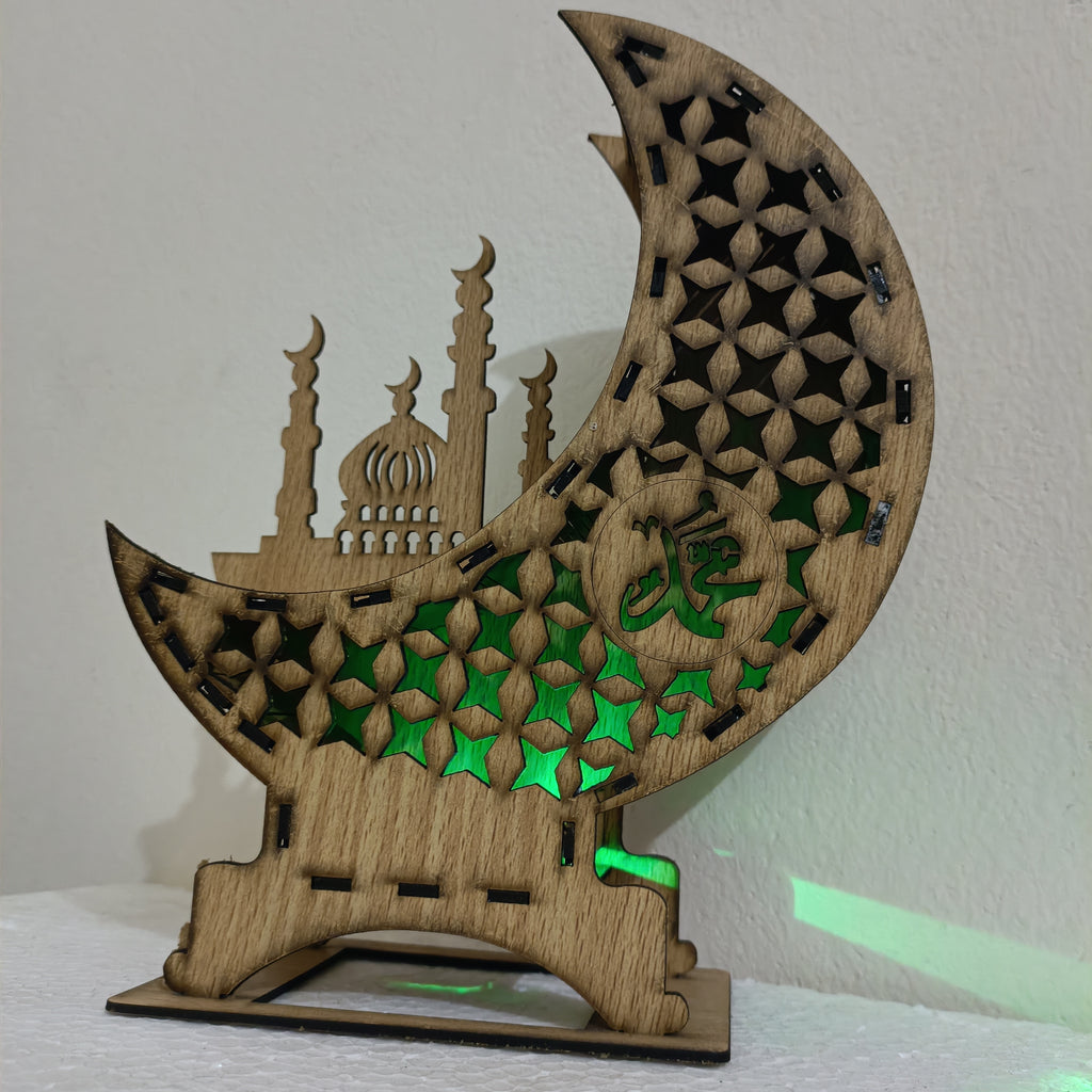 Handcraft Wooden Moon showpiece
