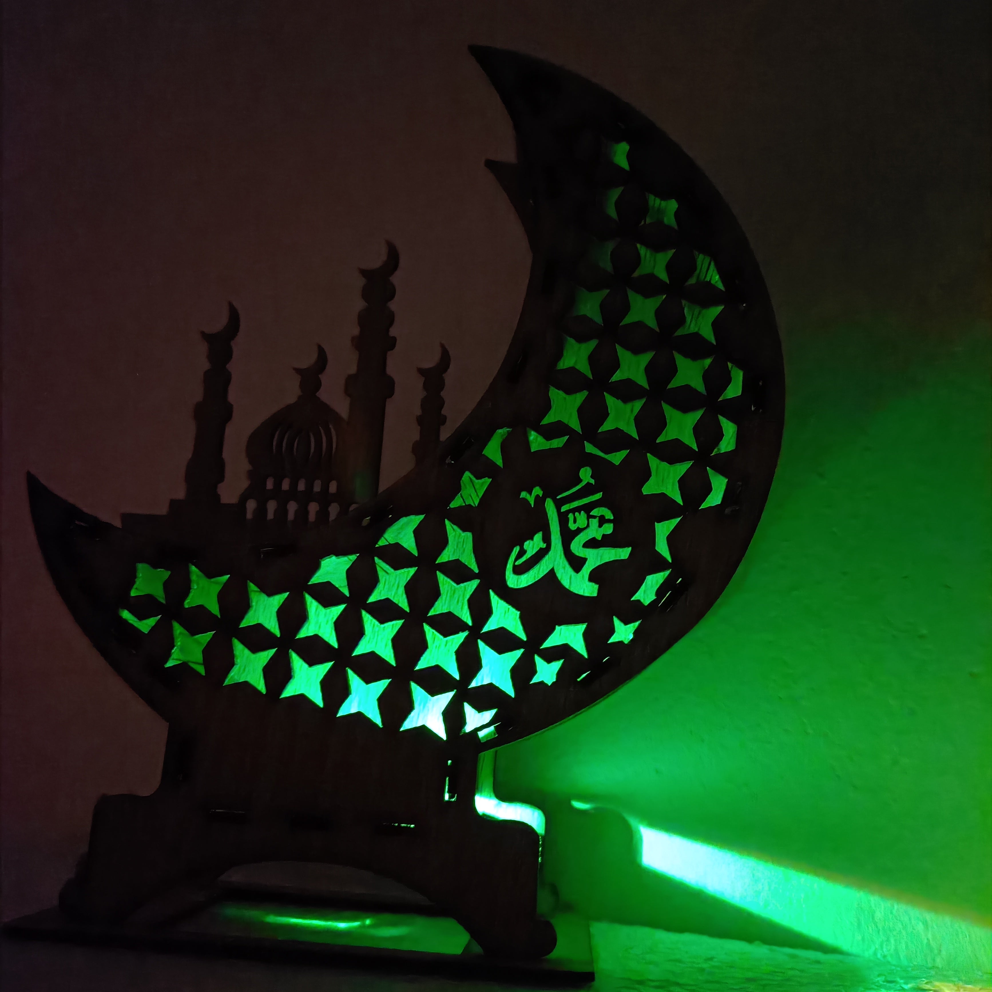 Handcraft Wooden Moon showpiece