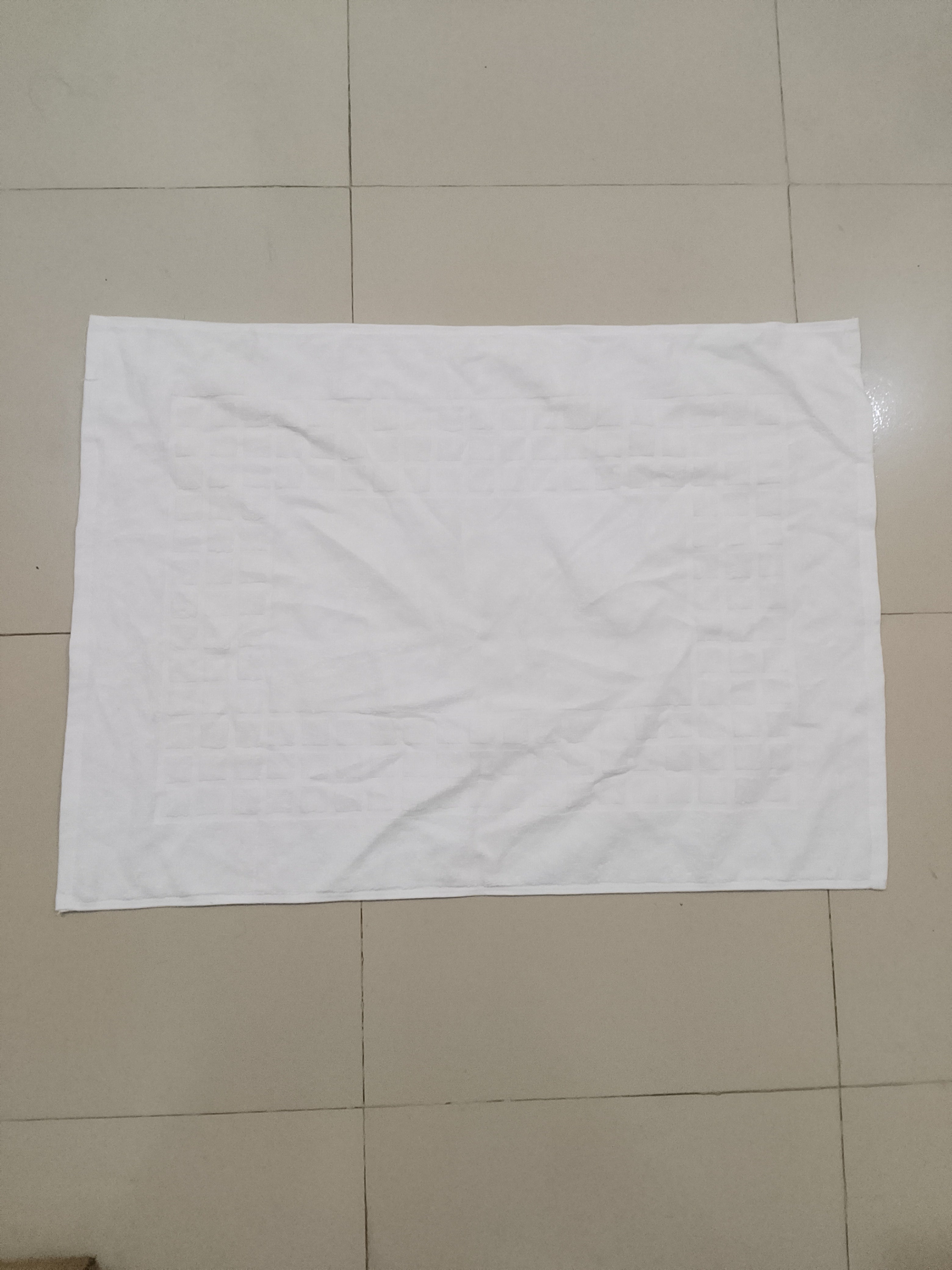 Soft Cotton White Door Mat (30 X 20 Inch)