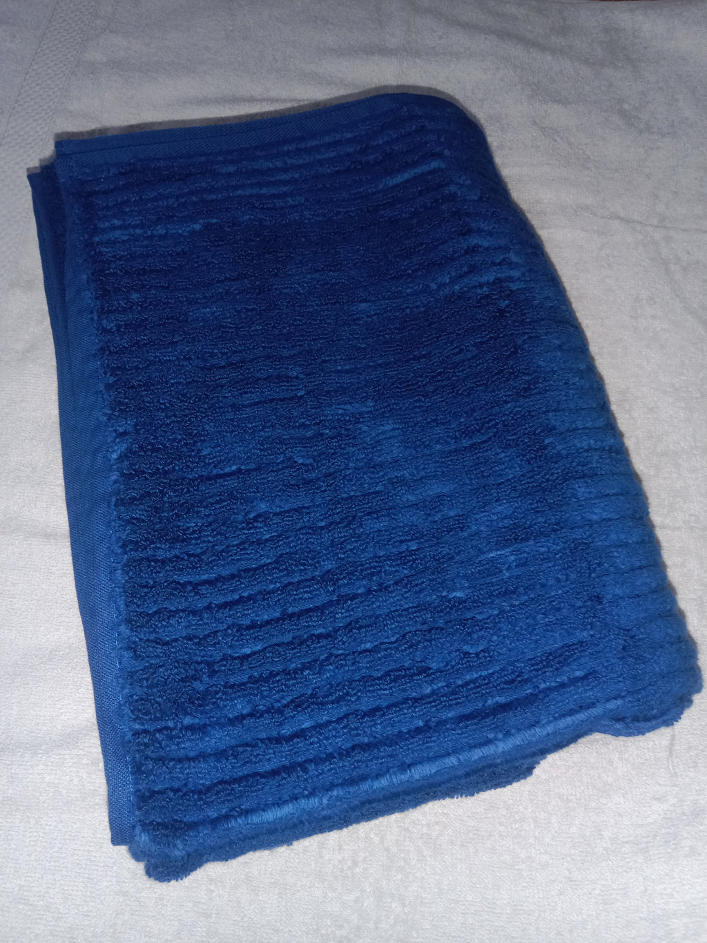 Blue Textured Luxury Bath Towel (27 X 56 Inch)