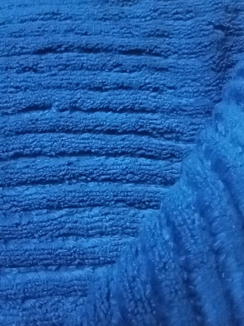 Blue Textured Luxury Bath Towel (27 X 56 Inch)