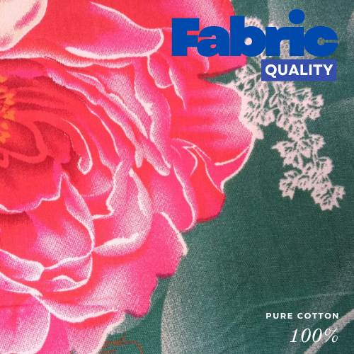 Midnight Rose Twill Cotton King Size Bedsheet Set