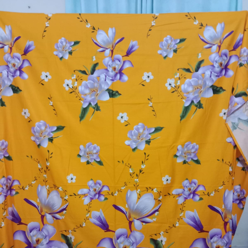 Purple Punch Twill Cotton King Size Bedsheet Set