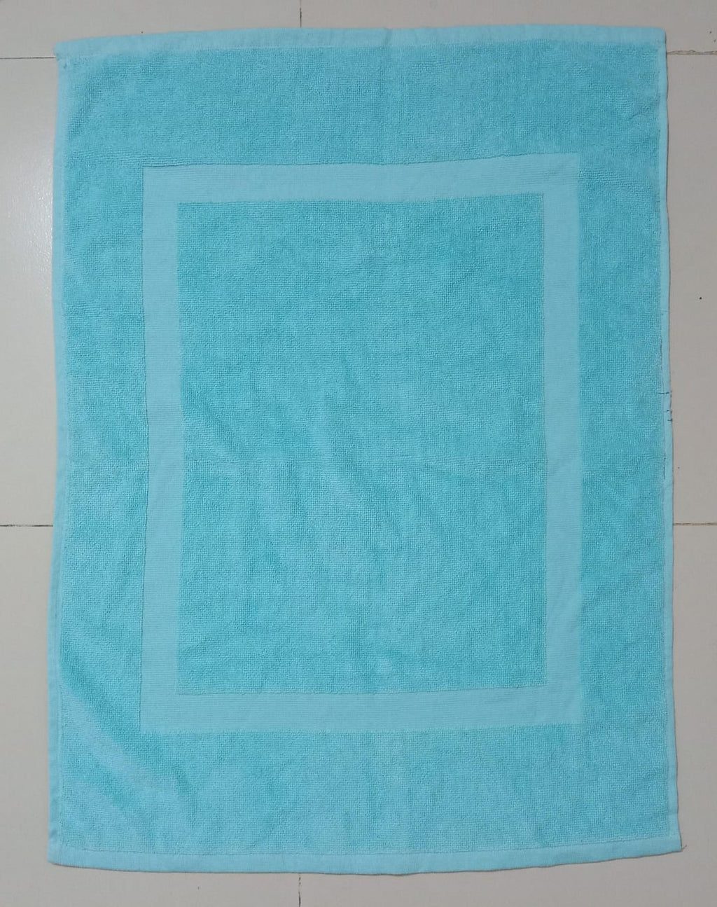 Soft Cotton Turquoise Door Mat (30 X 20 Inch)