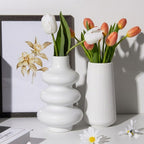 Decorative 2 PCS Flowers Vase  With Flowers