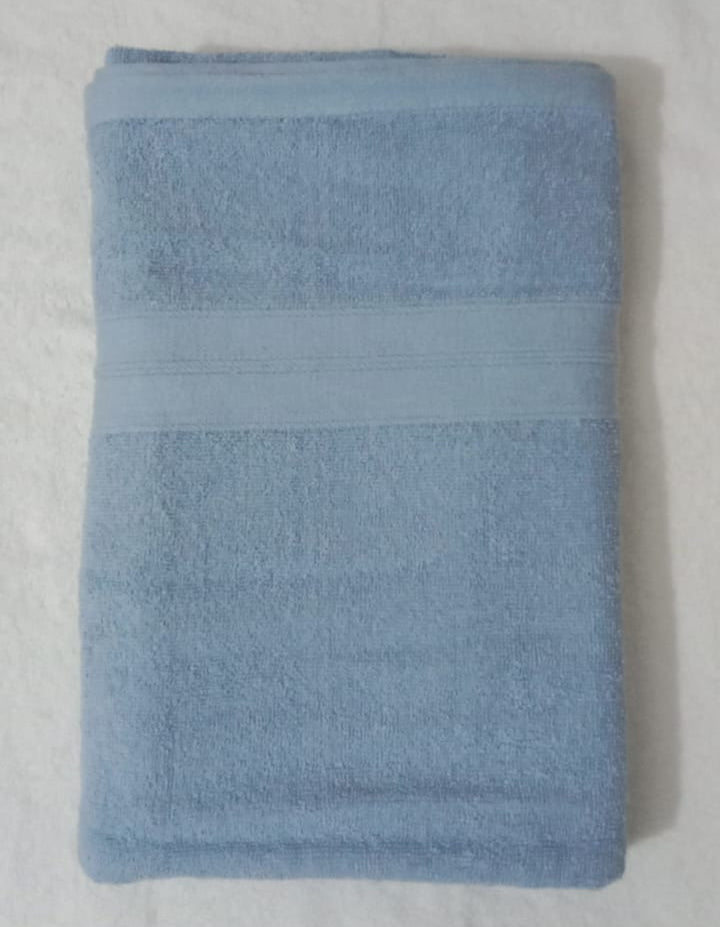 Premium 3 Pcs Pastel Blue Bath Towel Set (27 X 54 Inch)