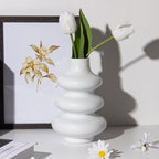 Decorative 2 PCS Flowers Vase  With Flowers