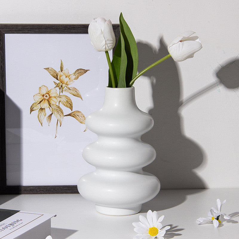 Decorative 3 PCS Flowers Vase With Flowers