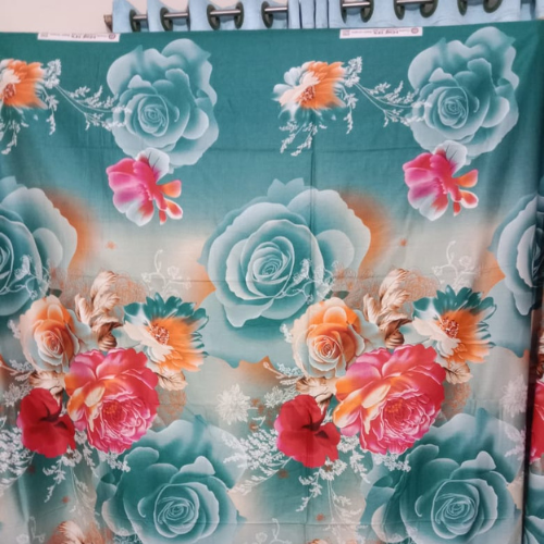 Midnight Rose Twill Cotton King Size Bedsheet Set