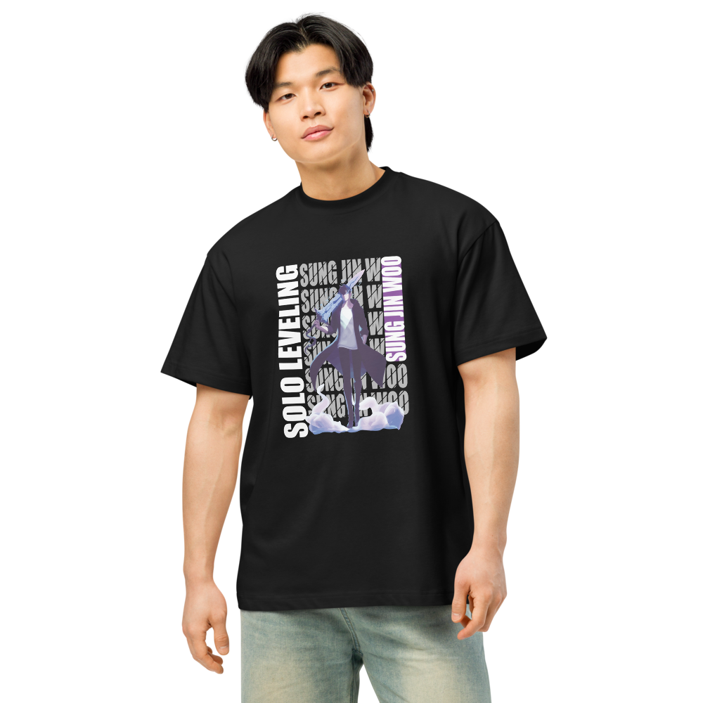 Solo Leveling Anime Drop Shoulder T-shirt For Men