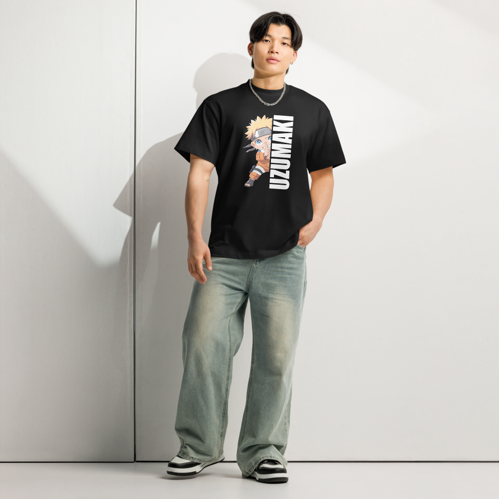 Uzumaki Anime Lover Drop Shoulder T-shirt For Men