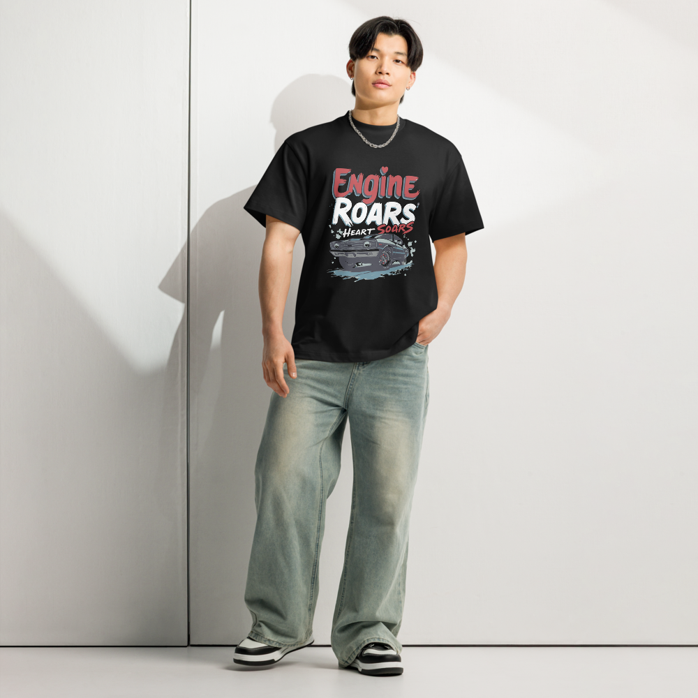 Engine Roars Drop Shoulder T-shirt