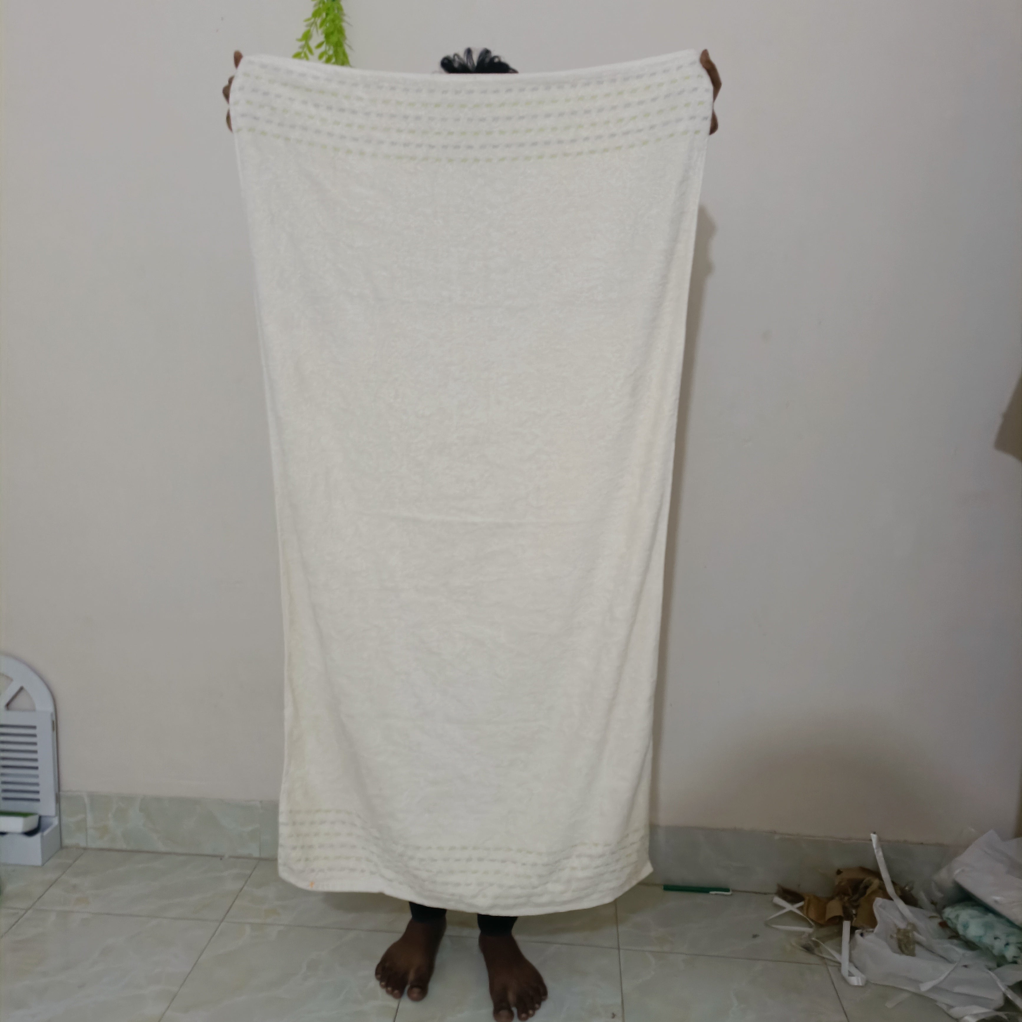 Aesthetic Cream Premuim Bath Towel (27 X 54 Inch)
